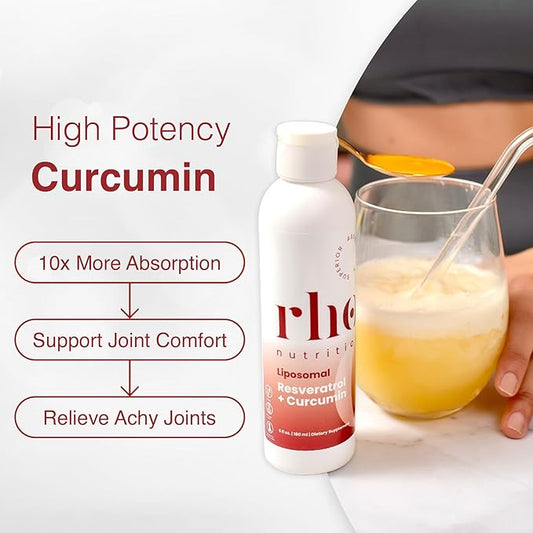 Liposomal Curcumin + Resveratrol (3 Pack) – Ultra High Absorption Liquid Curcumin Supplement – Promotes Joint Comfort, Mobility, Cellular Health and Overall Well-Being