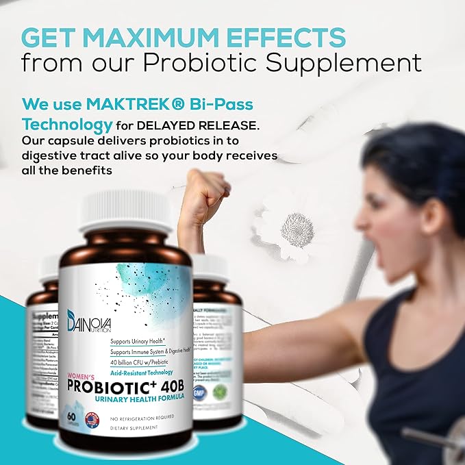 Probiotics for Women Vaginal Health, Urinary 40 Billion 60 Capsules