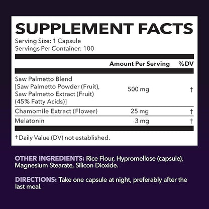 Night Time Saw Palmetto for Men 3 mg 3 Month