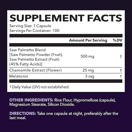 Night Time Saw Palmetto for Men 3 mg 3 Month