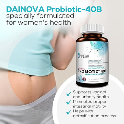 Probiotics for Women Vaginal Health, Urinary 40 Billion 60 Capsules