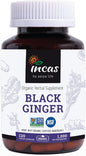 INCAS Organic Black Ginger 120 Vegan 500mg Each