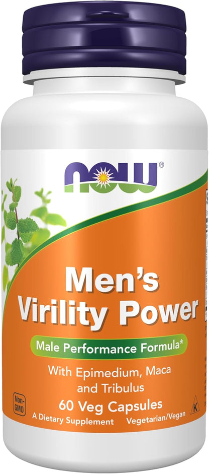 NOW Supplements, Men's Virility Power, Featuring 60 Veg