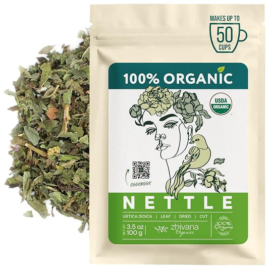 Stinging Nettles Tea – Organic Nettle Tea Loose Leaf (Urtica Dioica) - Te de Ortiga – Detox, Allergy Relief, Fluid Balance – Supports Kidneys, Joints & Skin – 3.5oz