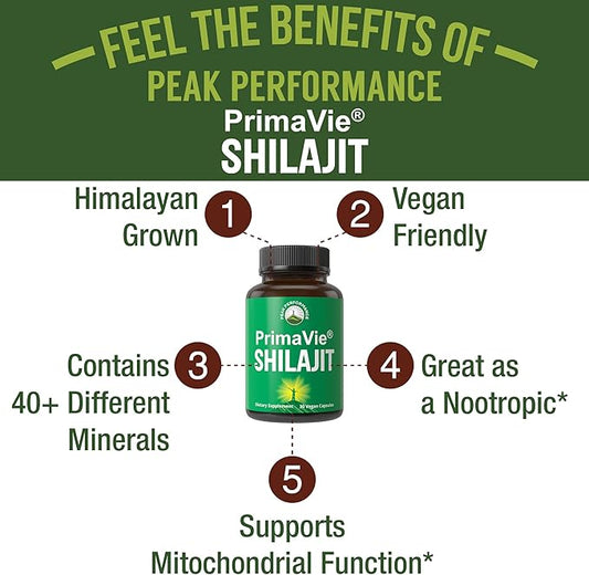 PrimaVie® Purified Shilajit Capsules Made 40+ Trace