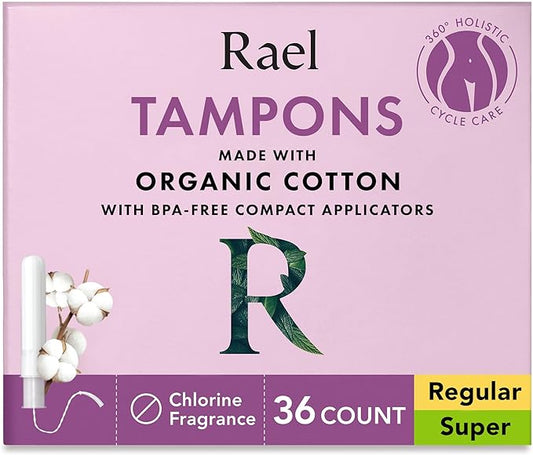 Rael Tampons, Compact Applicator Tampon Made (36 Count,