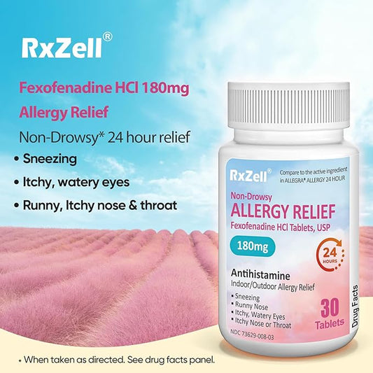 Allergy Relief | Fexofenadine HCl 180mg, 24-Hour Antihistamine, (30 Count 1))