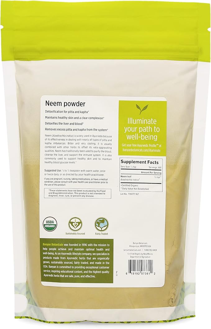 Banyan Botanicals Neem Powder 1 lb.