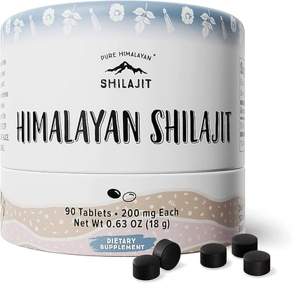 Pure Himalayan Shilajit Tablets 90ct (200mg Each)