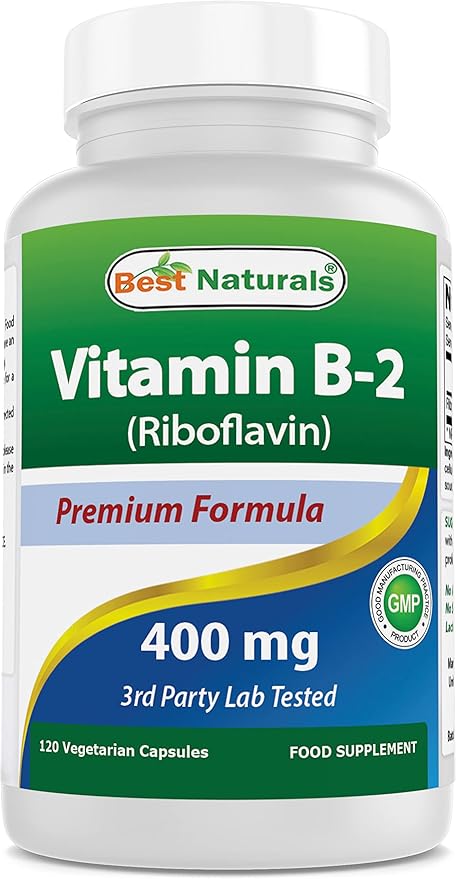 Best Naturals Vitamin B2 (Riboflavin) 400mg 120 Count (120 Count 1))