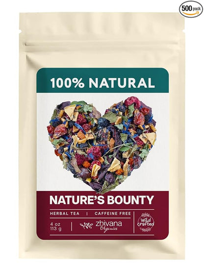 Fruit Tea Loose Leaf – Hot or Cold Brew - Wild Berry Herbal Blend - Rich, Fruity Taste with All-Natural Ingredients – 4oz