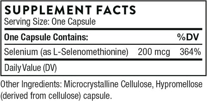 THORNE Selenium - 200 mcg Selenium Supplement for Antioxidant Support* - 60 Capsules