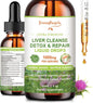 Liver Health Support Liquid-Liver Cleanse Detox 1000mg Milk 500mg Artichoke 17x Potent 1Fl Oz