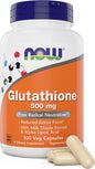 NOW Glutathione 500 mg, 100 Vegan Capsules