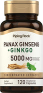 Piping Rock Panax Ginseng Capsules 5000 mg 120 Count