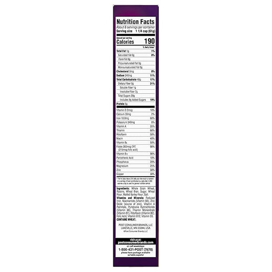 Post Raisin Bran®, Whole Grain Wheat 16.6 Ounce