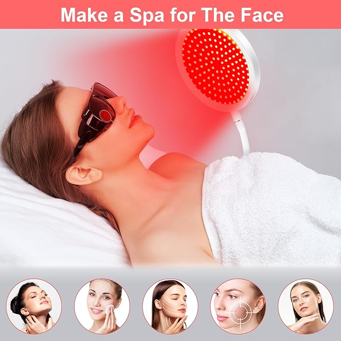 Red Light Therapy with Base, 140 660nm Deep