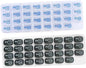 AM/PM 31 Day Monthly Pill Organizer Holder with Removable Medication Pods and Bonus Medical Alert Card - Blue for Morning & Grey for Evening (Clear & Grey)