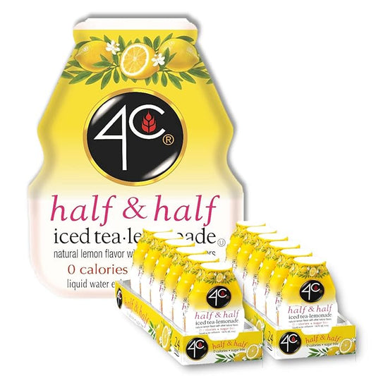 4C Sugar Free Liquid Water Enhancer, Premium Natural Flavors, 0 Calorie Drops (Half & Half, 12 Pack)