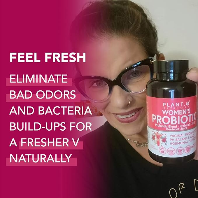 Vaginal Probiotics for Women with 4 Lactobacillus Strains Probiotic & Prebiotic Blend for pH Balance, Healthy Vaginal Odor & Vaginal Flora