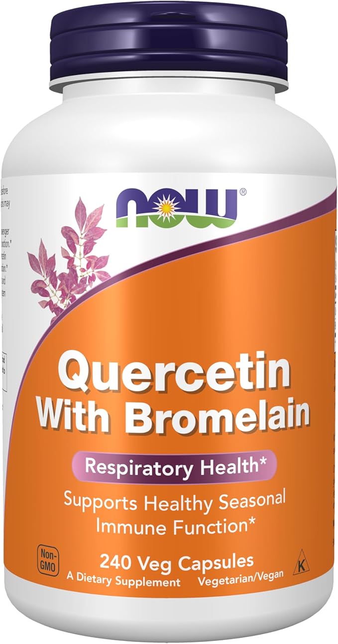 NOW Foods Supplements, Quercetin with Bromelain, Balanced Immune System*, 240 Veg Capsules