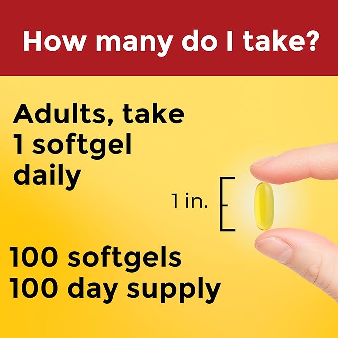 Nature Made Flaxseed Oil 1000 mg, 3 Supplement, 100 Softgels, 100 Day