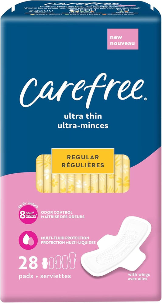 Carefree Ultra Thin Pads for Women, 28ct | 28ct (Pack 1)