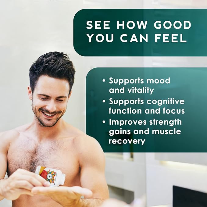 Ashwagandha Capsules Organic, Stress & Sleep 1200mg Pure 120 Vegan 1 Bottle