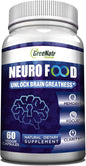 Brain Supplements for Memory and Focus - Ginko Biloba Capsules Brain Booster Supplement with B1, Folic Acid & Calcium - Memory Supplements for Cognitive & Brain Health 60 Capsules (1 Bottle)