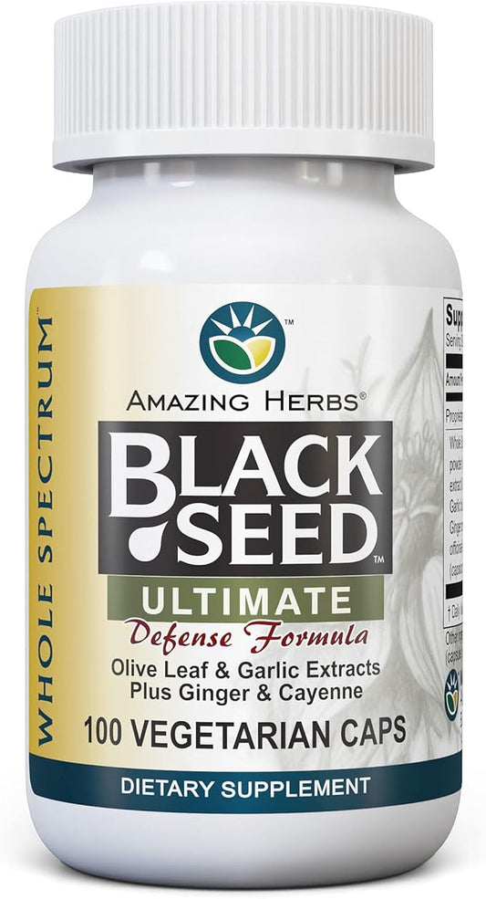 Amazing Herbs Whole Spectrum Black Seed 100 Count