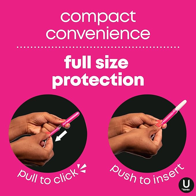 U by Kotex Tampons, Click Compact, 45 Count