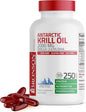 Bronson Antarctic Krill Oil 2000 mg Omega-3s EPA, 250 Softgels (125 Servings)