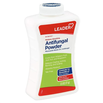 Leader Athlete's Foot Antifungal Powder, Moisture 2.5 oz, 1