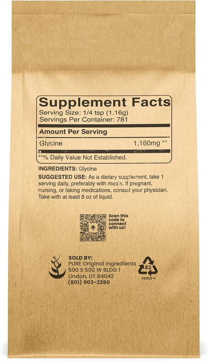 Pure Original Ingredients Glycine Powder (2lb)