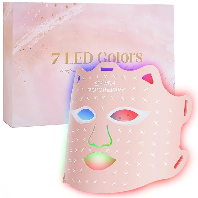 Red Light Therapy Mask for Face, 7 Colors