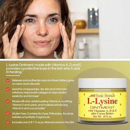 Basic Brands L-Lysine Ointment, Cold Sore 0.875 oz 1)