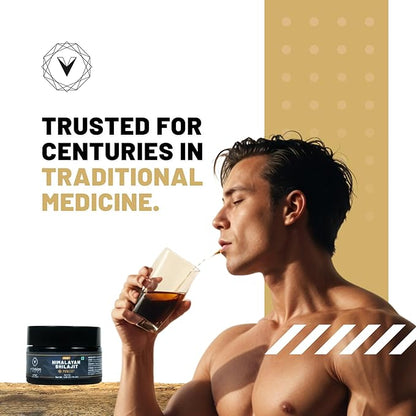 Pure Himalayan Shilajit Resin, 400mg A 75%+ Fulvic 85+ Trace 75 Servings