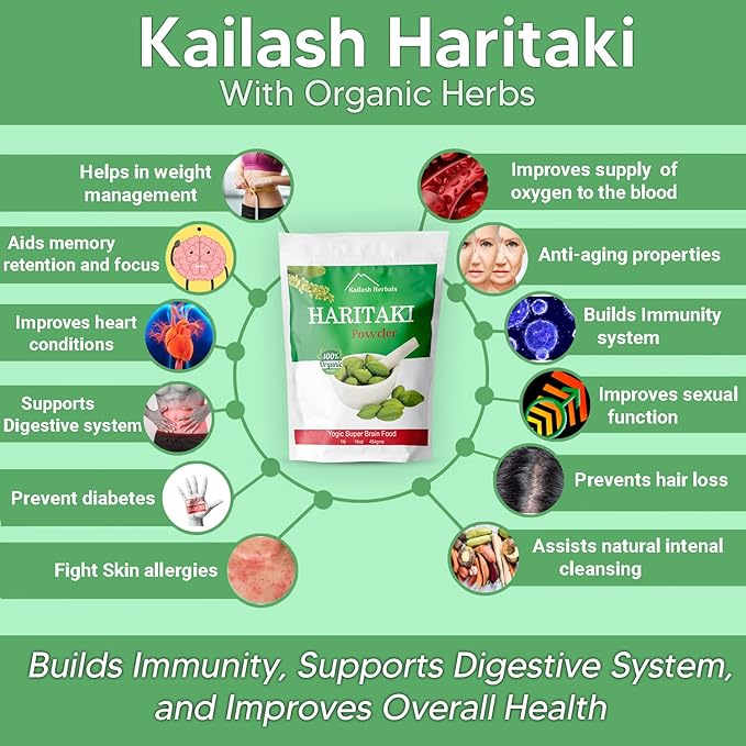 Organic Haritaki Powder USDA Certified Organic, 1 Pound