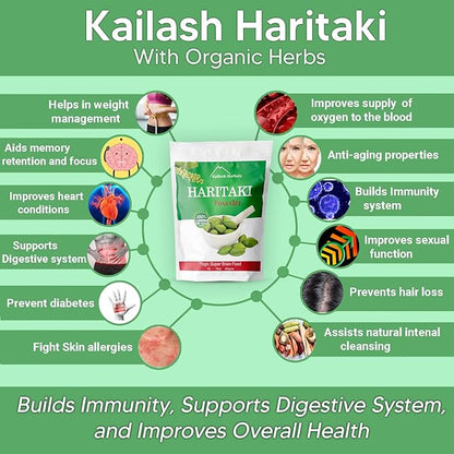 Organic Haritaki Powder USDA Certified Organic, 1 Pound