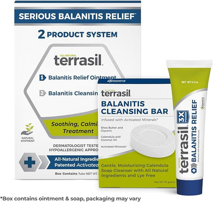 terrasil Balanitis Relief + Cleansing Soap 2-Product Kit (14g Tube