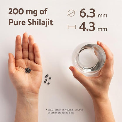 Pure Himalayan Shilajit Tablets 90ct (200mg Each)