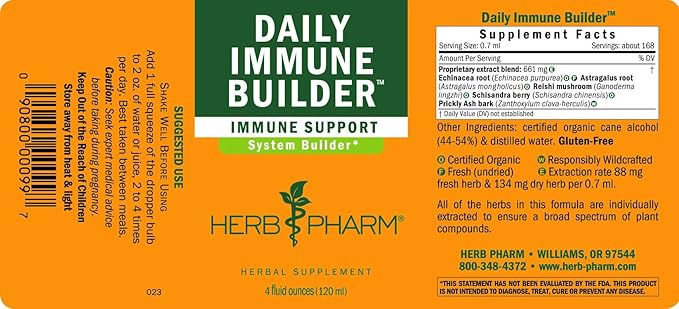 Herb Pharm Daily Immune Builder Herbal 4 Ounce