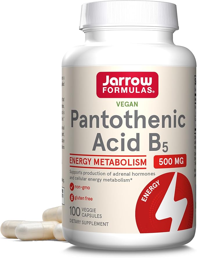 Jarrow Formulas Pantothenic Acid B5 500 B5 for 100 Veggie 100 Day