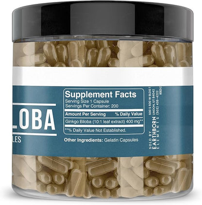 Earthborn Elements Ginkgo Biloba 200 Capsules,