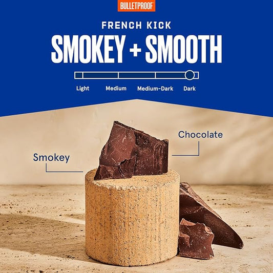 Bulletproof French Kick Dark Roast Single-Serve Pods, 72 Count, 100% Arabica Coffee Tested for Toxins, Sourced from Central and South America