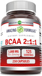 Amazing Formulas BCAA 2:1:1 1000 Mg (1 Pack, 250 Count)