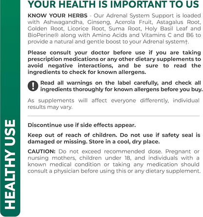 Adrenal System Support & Cortisol Manager (2 Month 60 Capsules