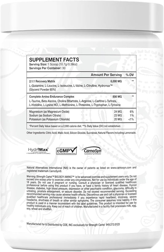 Big Boy Aminos Lemon Cake, 30 Servings (Pack of 1)
