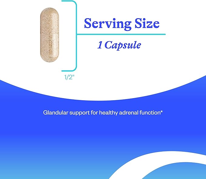 Seeking Health Adrenal Cortex, 50 mg per Capsule, Supports Healthy Nervous System, Stress Response, and Energy Levels, Immune System Support, Vegetarian Capsule (60 Capsules)*