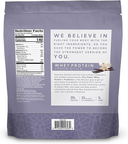 Dr. Mercola Pure Power Protein Powder, 31 oz (1 IB. 15 oz.) (880 g), 22 Servings,